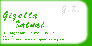 gizella kalnai business card