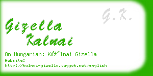 gizella kalnai business card